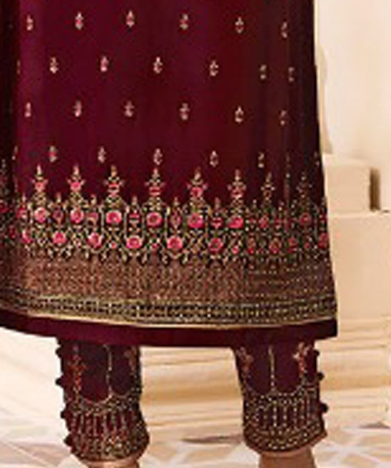 red salwar kameez party wear dress