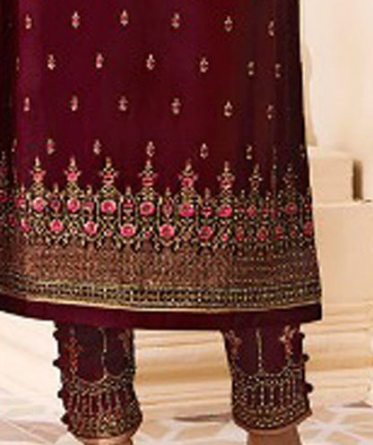 red salwar kameez party wear dress