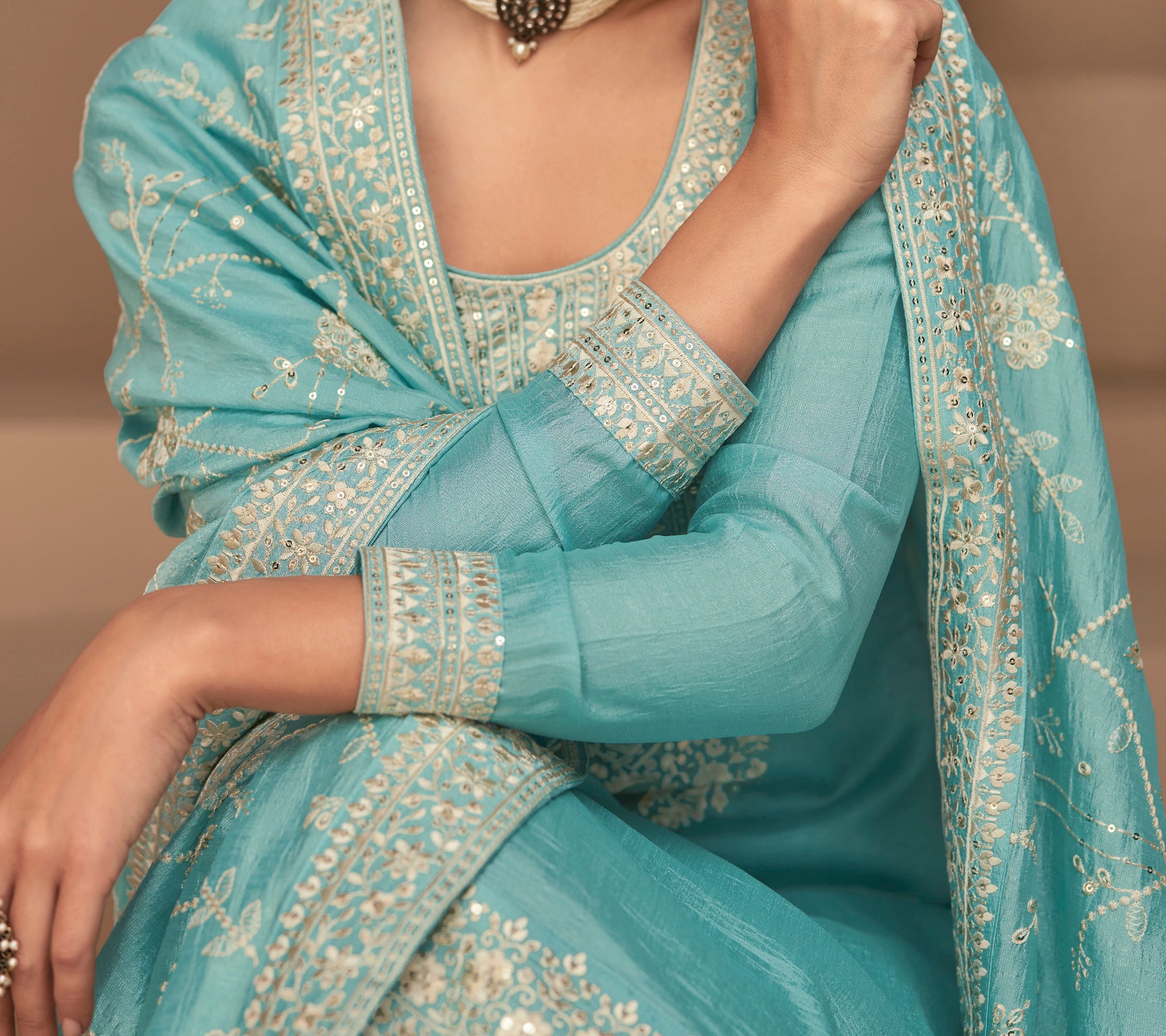 Elegant salwar kameez women outfit for festive occasions