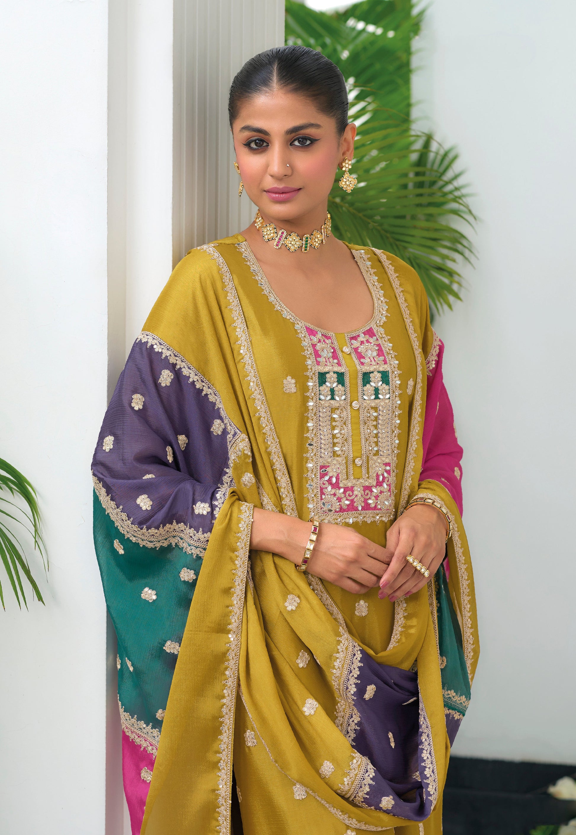 traditional salwar kameez with dupatta wedding styling