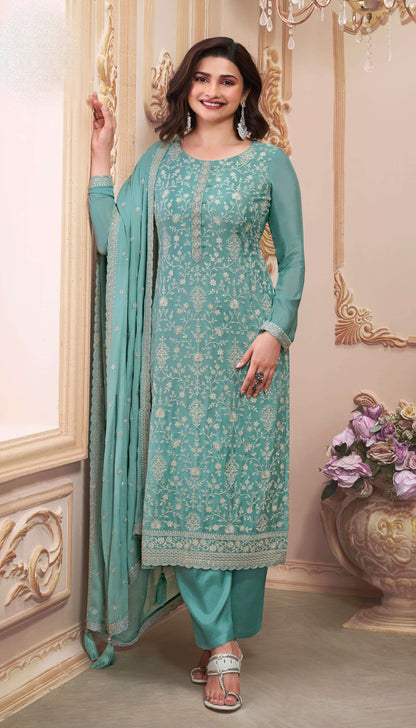 Santoon salwar pant texture teal blue ethnic clothing