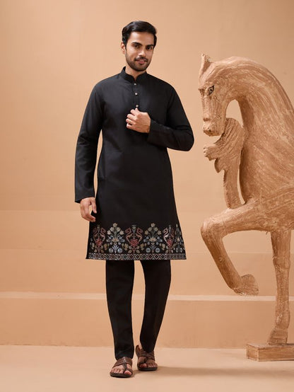 viscose silk kurta pajama with sequence work
