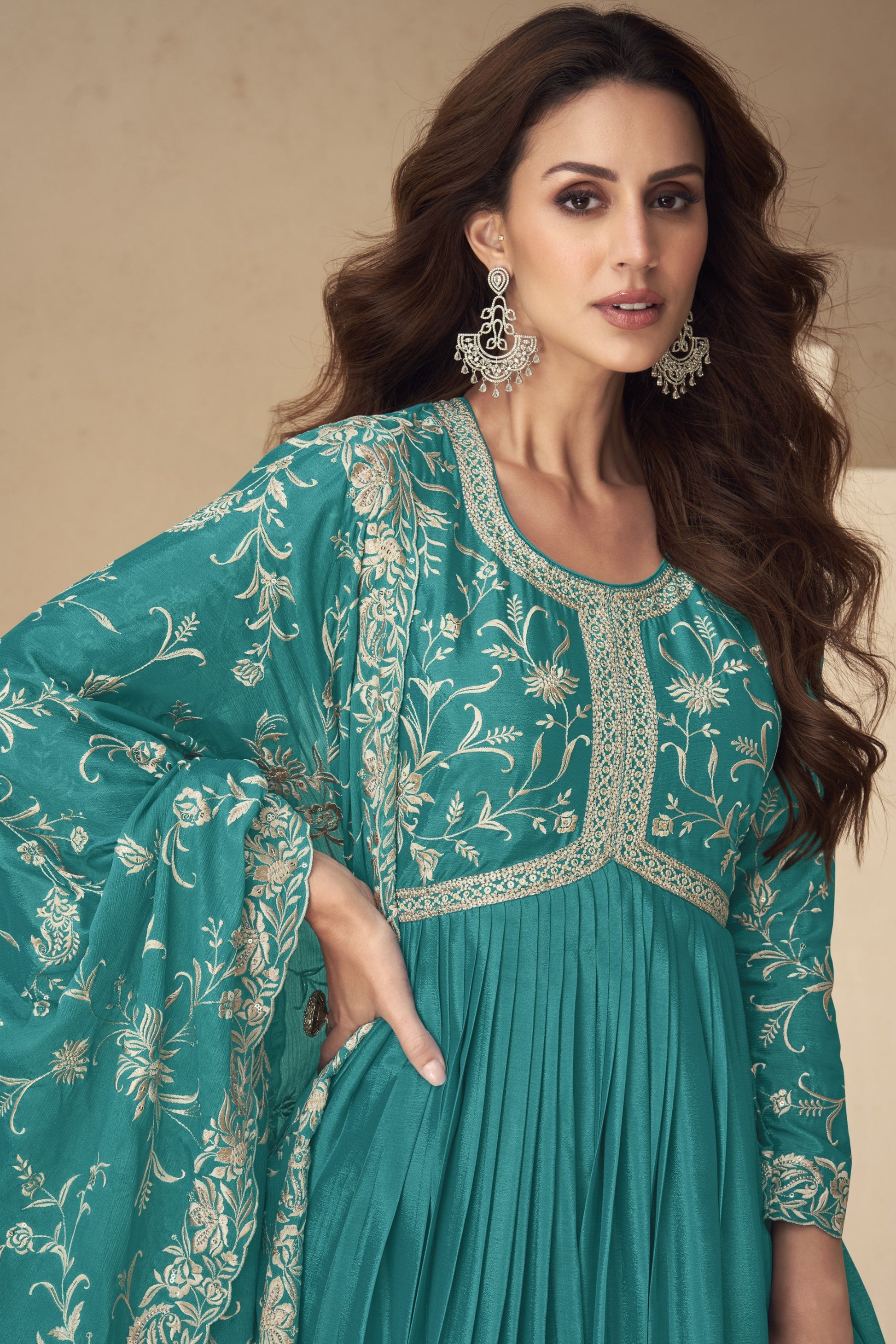 Beautiful Anarkali Suit's and Long Dupatta Gown 