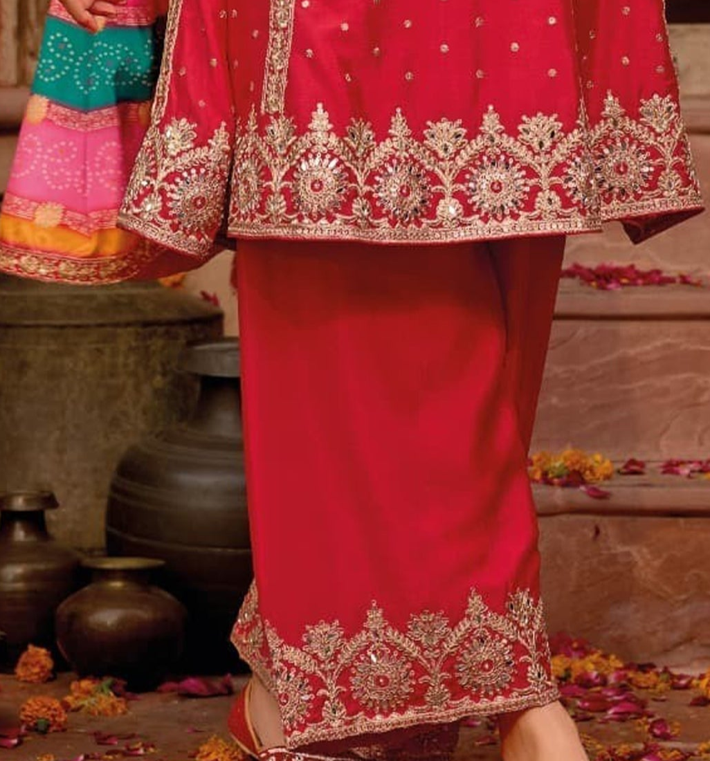 Heavy Designer Traditional Look Heavy Palazzo Suit 