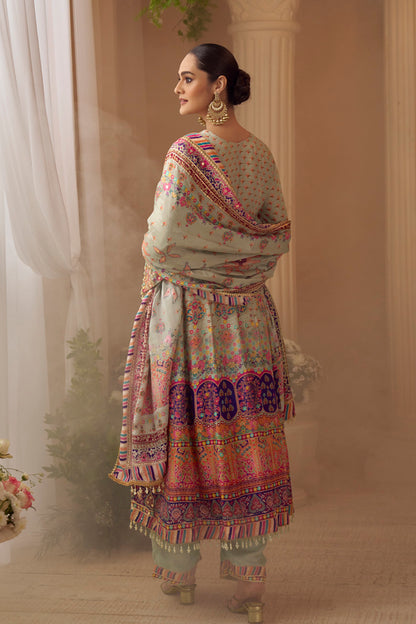 Wedding Crepe Silk Palazzo Suit 