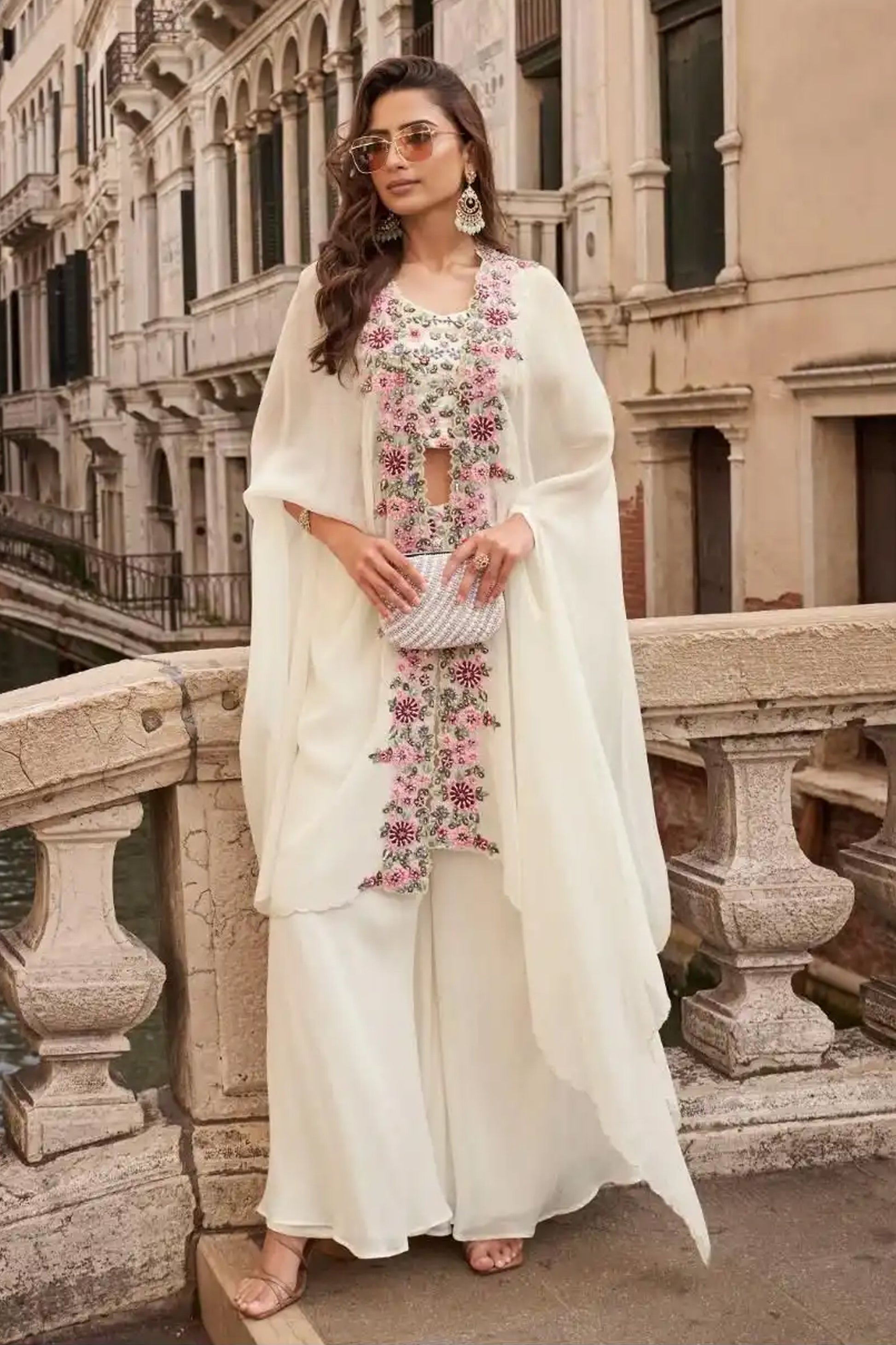 Women's Stitched Designer Ready To Wear  Palazzo Suit 
