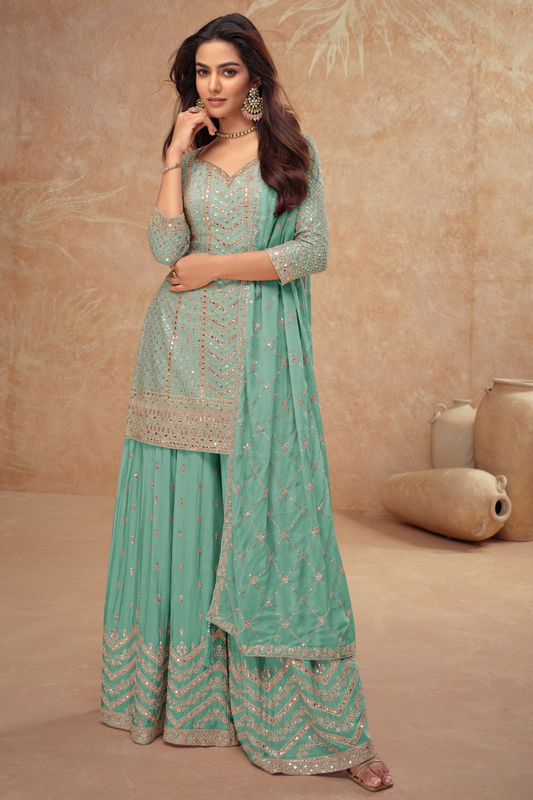 Women's Designer Heavy Palazzo Suit 