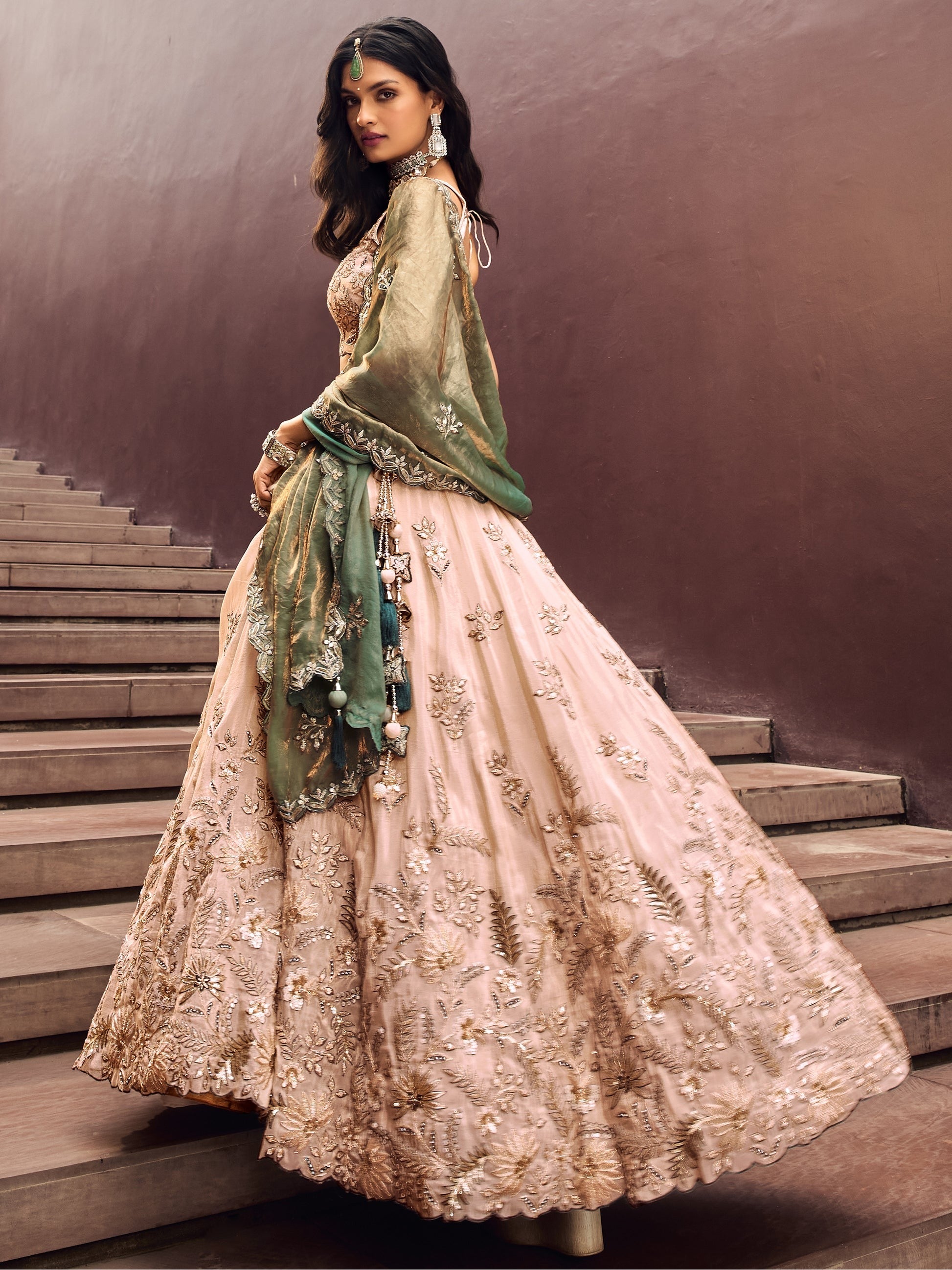 "Traditional lehengas for modern Indian Americans."
