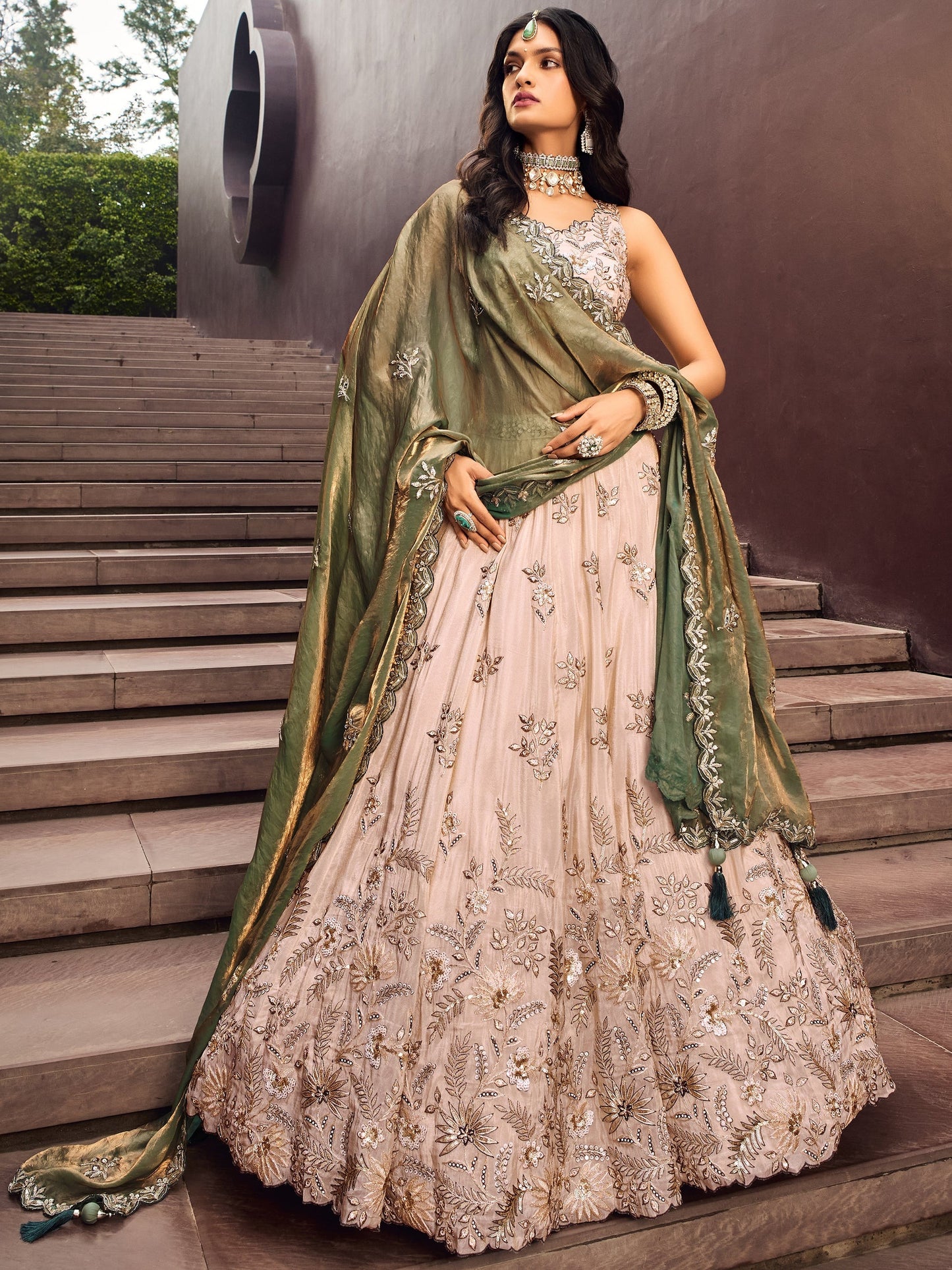 "Traditional lehengas for modern Indian Americans."
