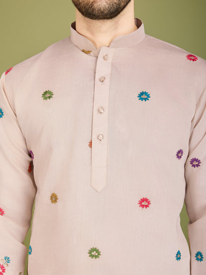 Mens Kurta Usa Style Peach Ethnic Outfit