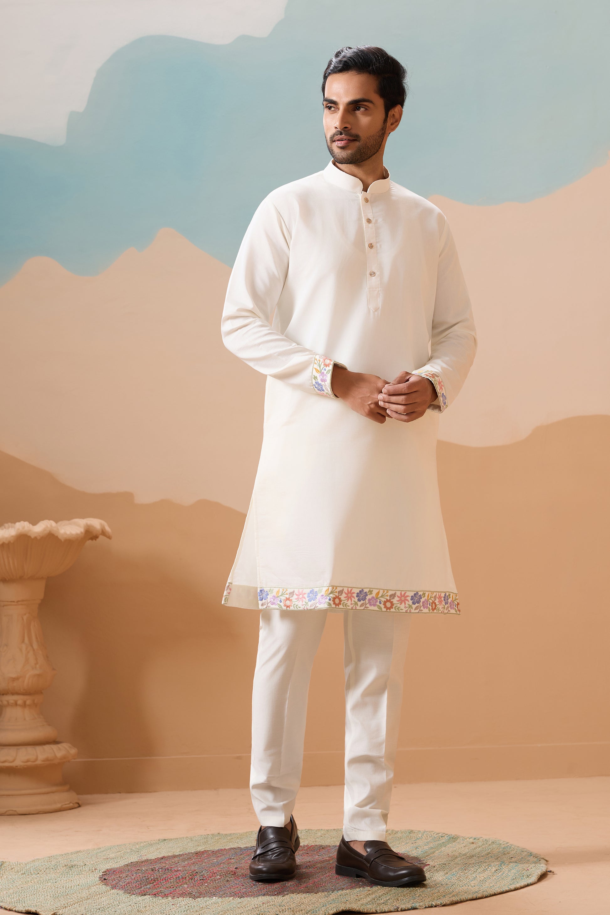 Silk kurtas showcasing refined ethnic craftsmanship