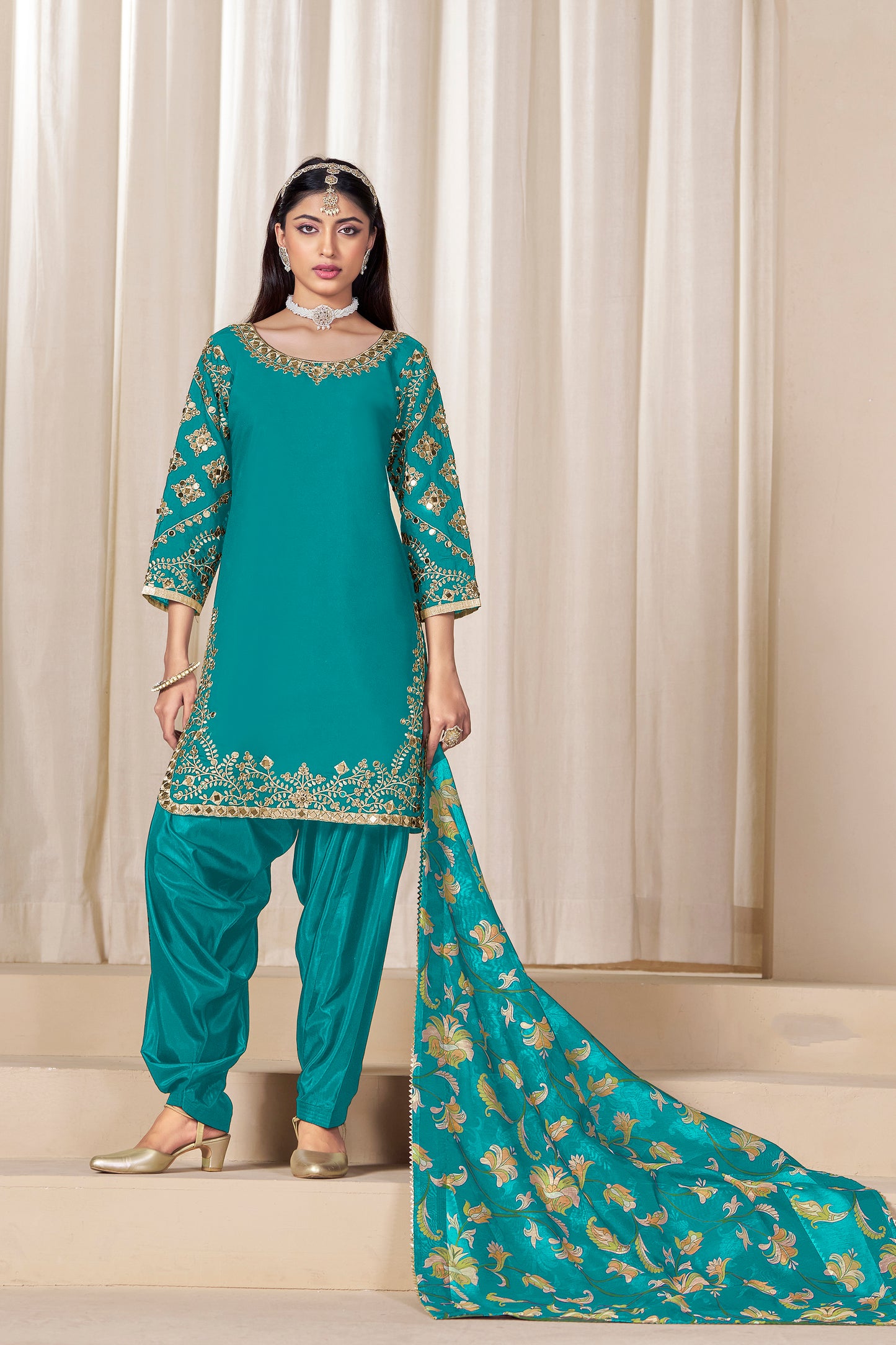Pastel patiala outfit with refined embroidery finish