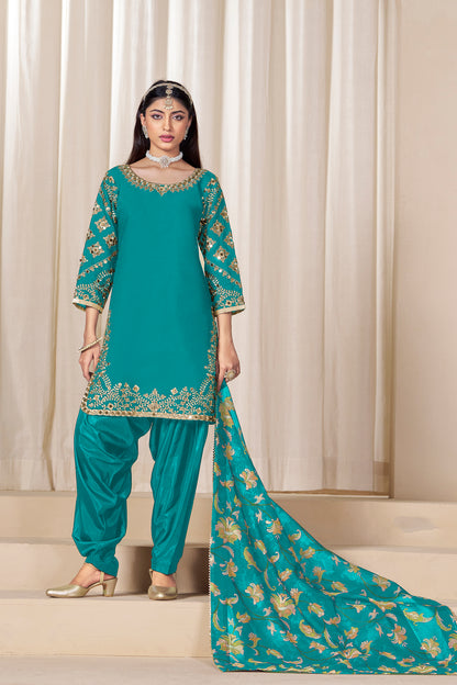 Pastel patiala outfit with refined embroidery finish