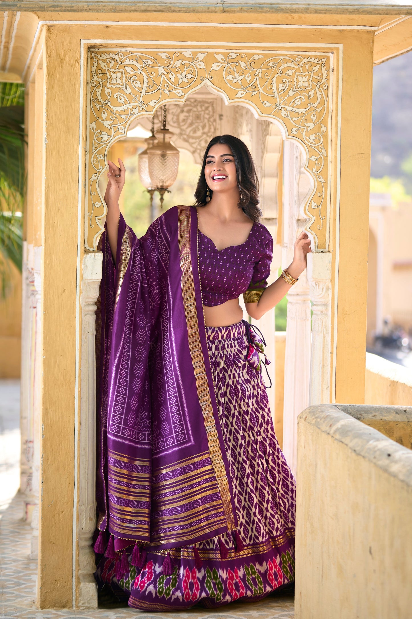 purple lehenga,plus size available,Comfort Fit,Premium Fabric,Express Delivery.
