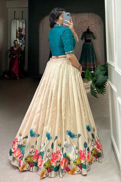 off white lehenga,plus size available,Comfort Fit,Premium Fabric,Express Delivery.