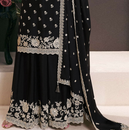 Black Palazzo Suit For Wedding And Special Occasions.