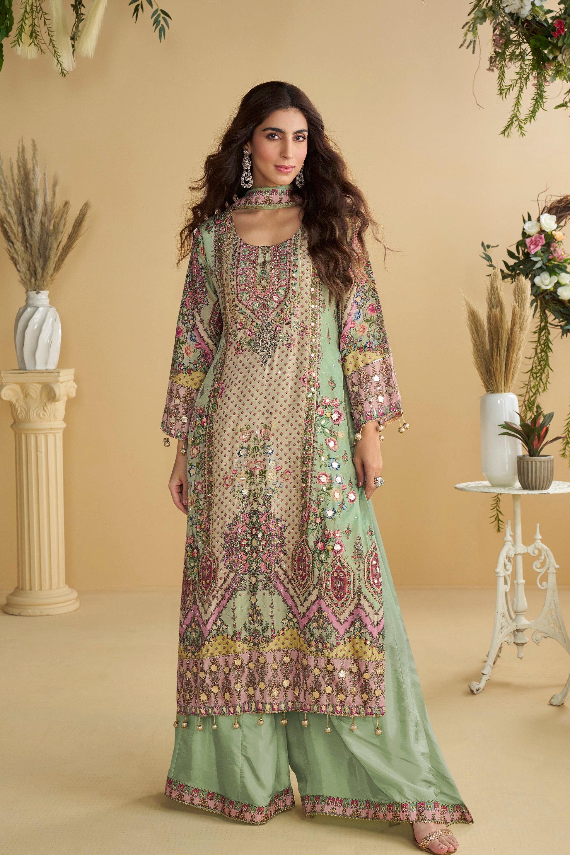 Women's Stitched Wedding palazzo Suit 