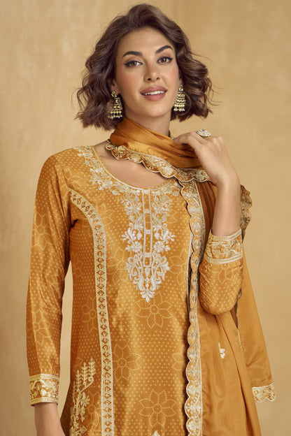 Elegant Mustard Wedding Palazzo 