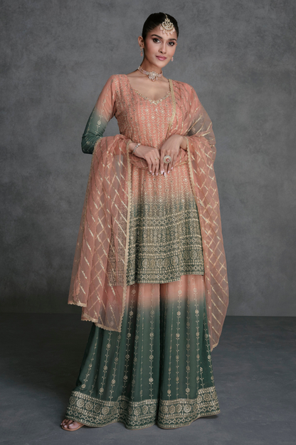 Indian Traditional Look Designer Wedding Palazzo 