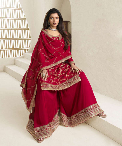 Red Salwar Kameez Stitched Salwar Kameez Suit