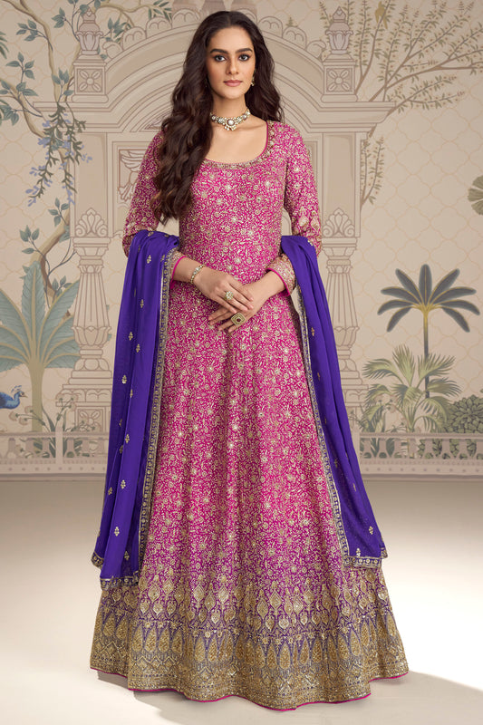 Pakistani Eid Party Wear Heavy Embroidery Worked Anarkali Gown Dupatta Dress USA Wear