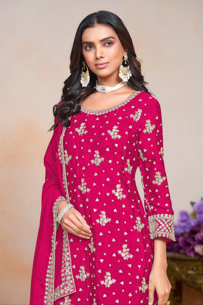 Embroidered Traditional Look Palazzo Suit 