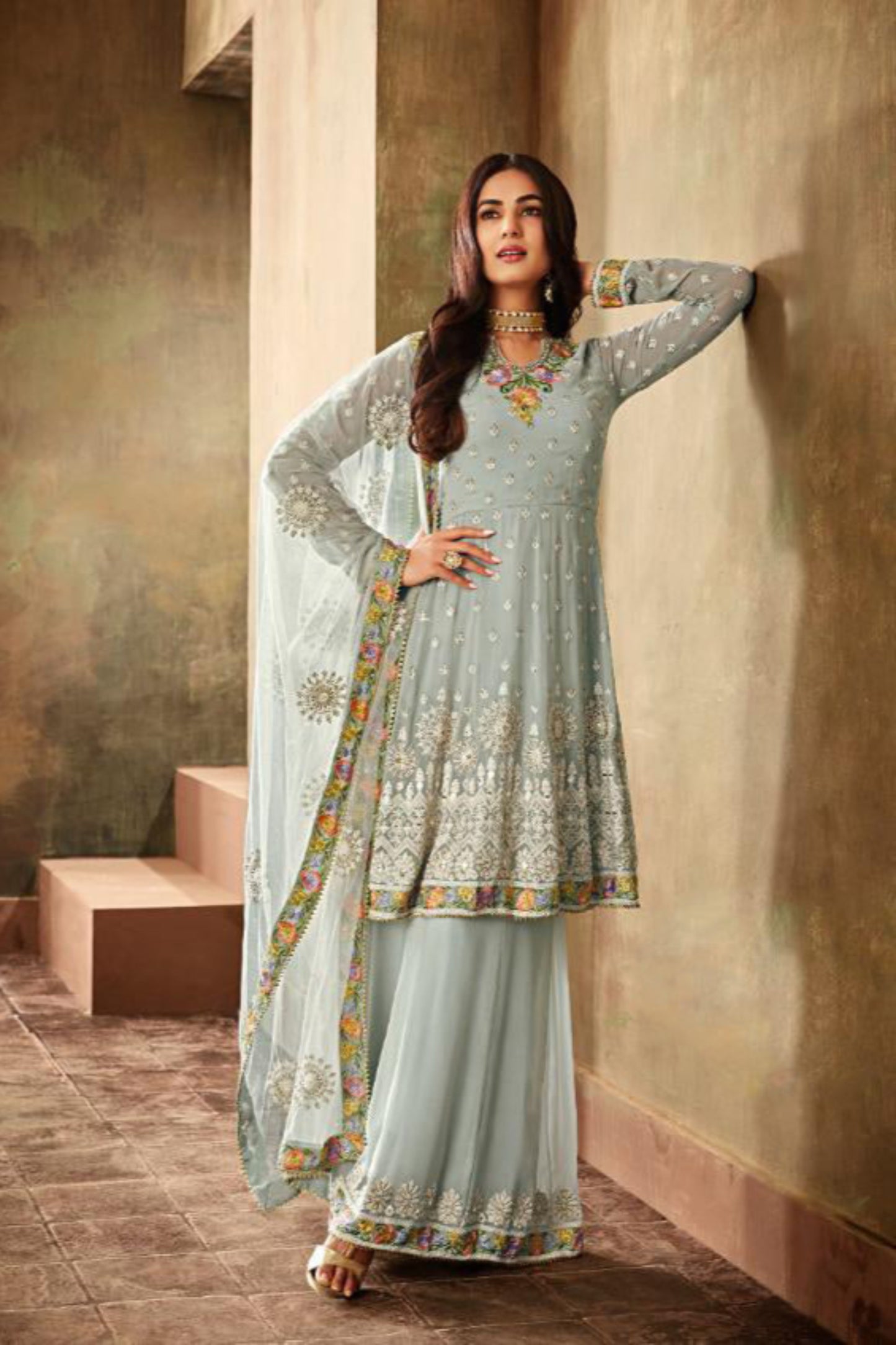 Indian Reception Salwar Kameez Sharara Suits for Women Fast hipping USA

