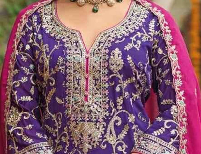 Exclusive Dark Purple Salwar Kameez Palazzo for Weddings and Events – Seyuri