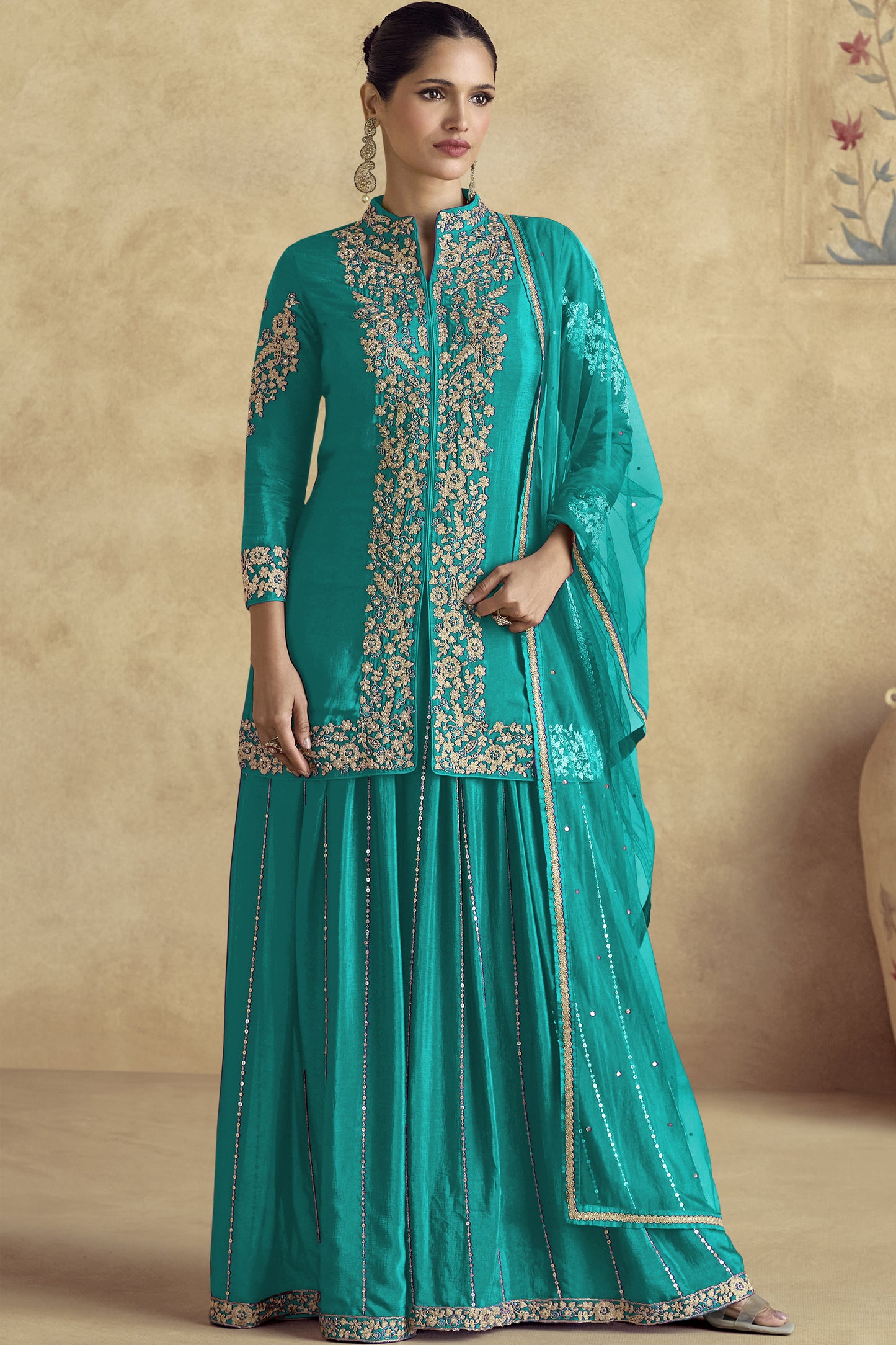 Designer Anarkali suits online with fast shipping USA
