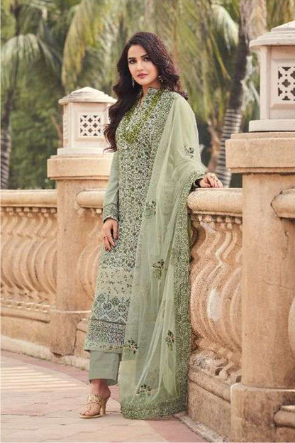 pistachio green salwar kameez full front view