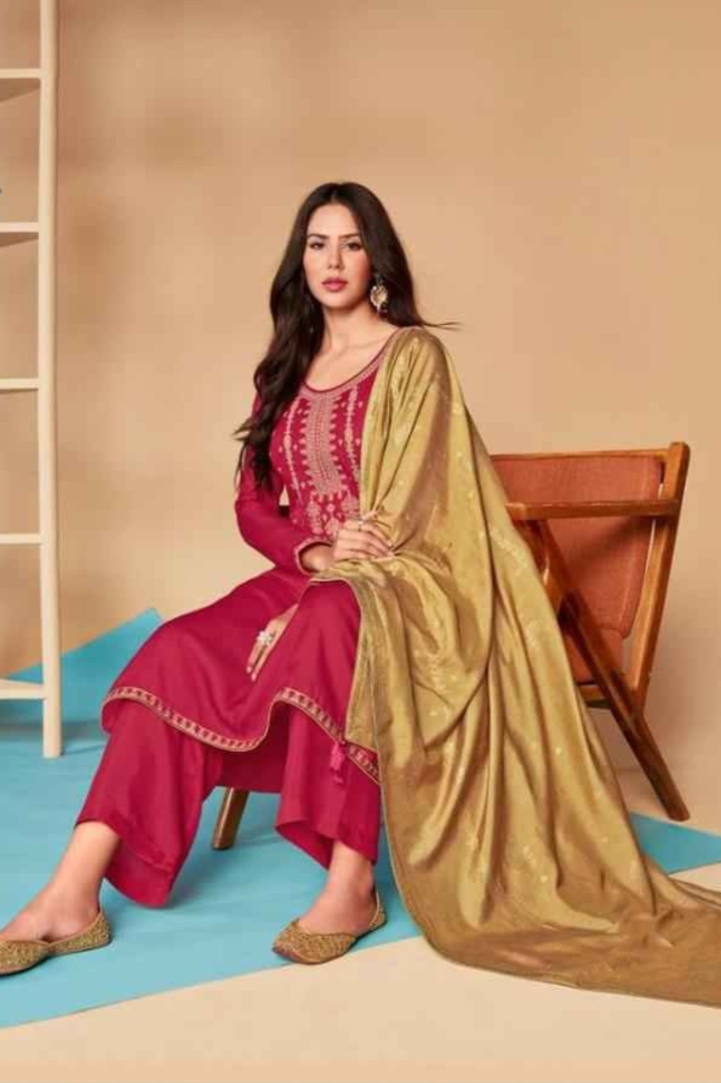 Premium Pink Beautiful Salwar Kameez Suit With Dupatta For Ceremonies