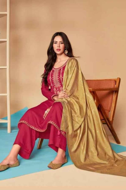 Premium Pink Beautiful Salwar Kameez Suit With Dupatta For Ceremonies