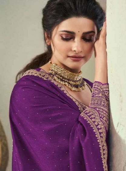 Heavy Embroidered Palazzo Suit For Wedding Function  