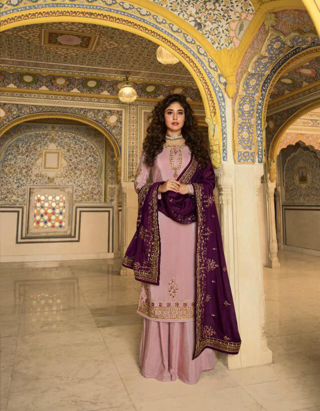Women's Designer Pink Palazzo For Indian Dress – Seyuri