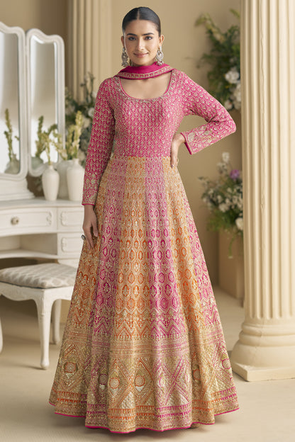 Heavy Embroidery Anarkali Gowns With Dupatta For Wedding Special