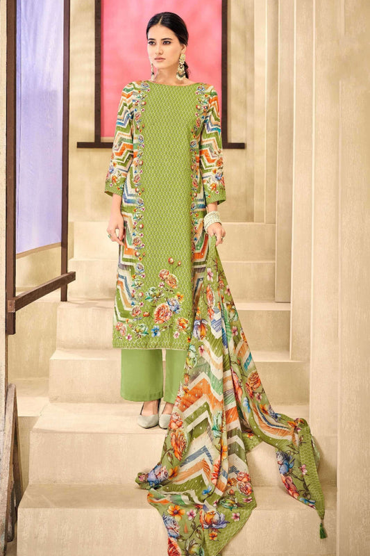 Indian Cotton Designer Printed Shalwar Kameez Suits For Casual Wear