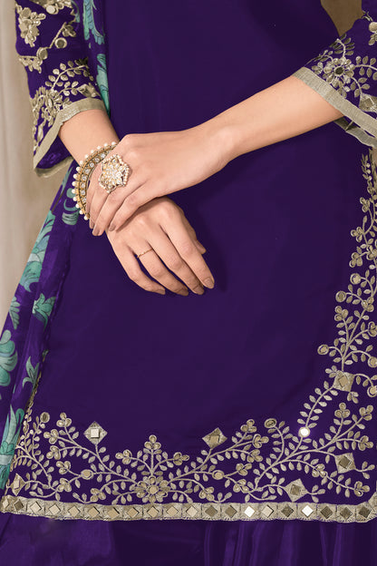 Ladies patiala pant style with embroidery work