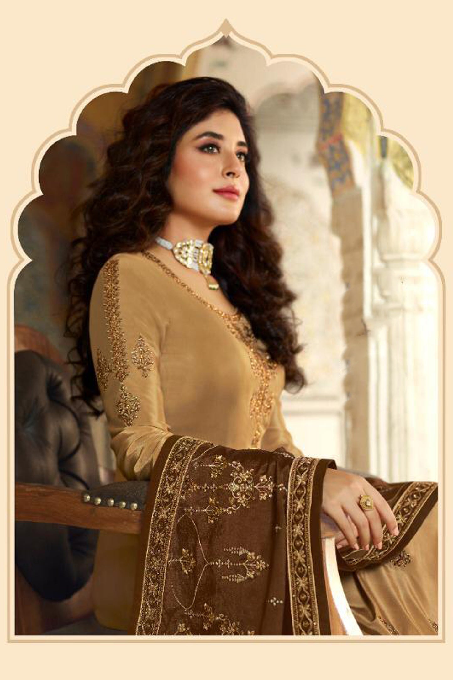 Shalwar Kameez Embroidery Worked Dupatta Suit for Women's USA