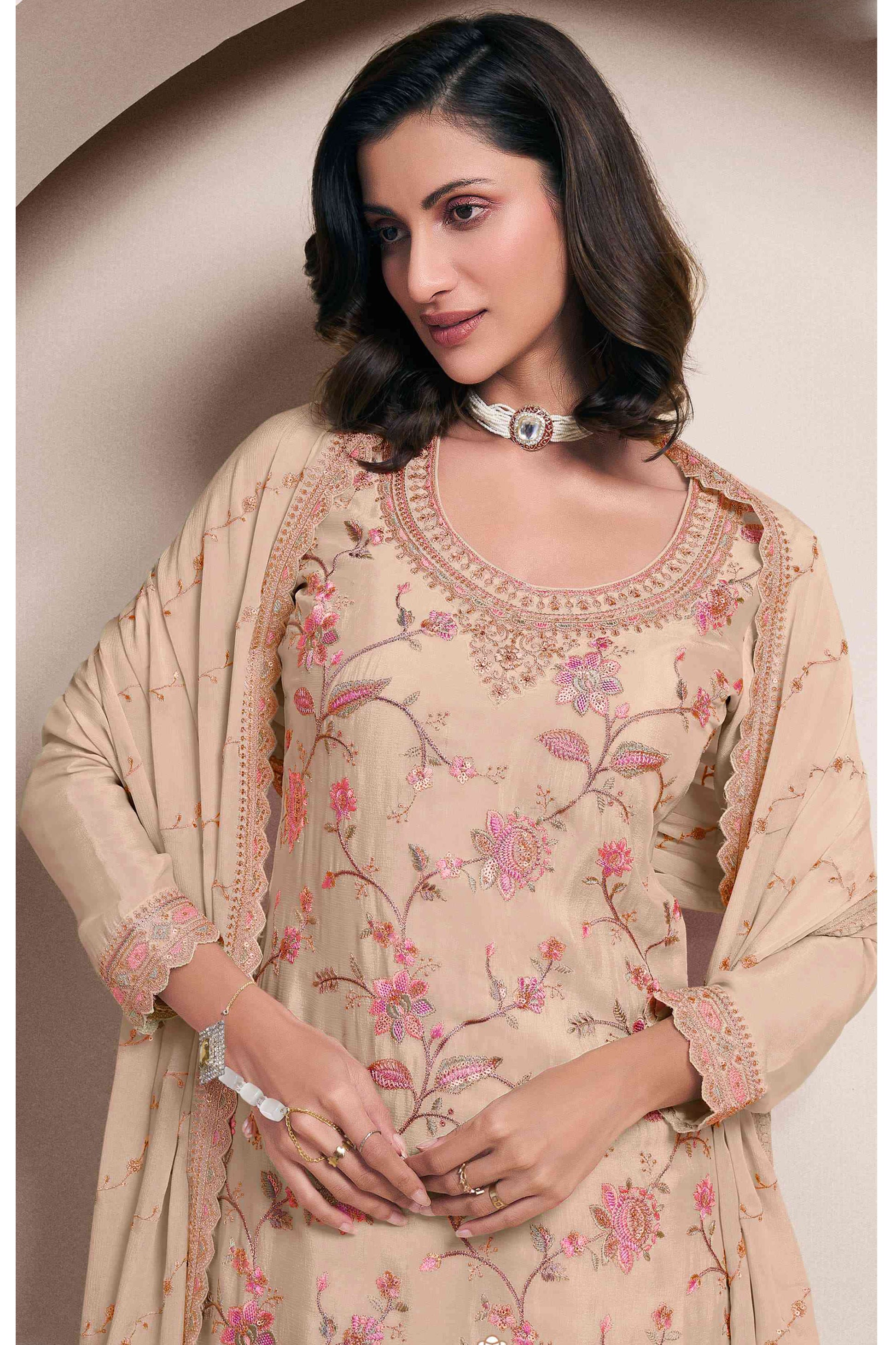 Pakistani Indian Function Party Wear Salwar Kameez Palazzo Dupatta Dress USA Women's