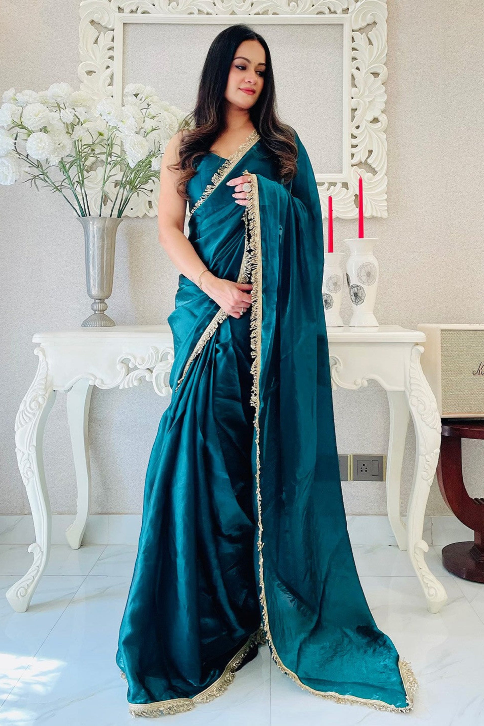Saree – Pre-stitched and classic drapes in breezy cotton.
