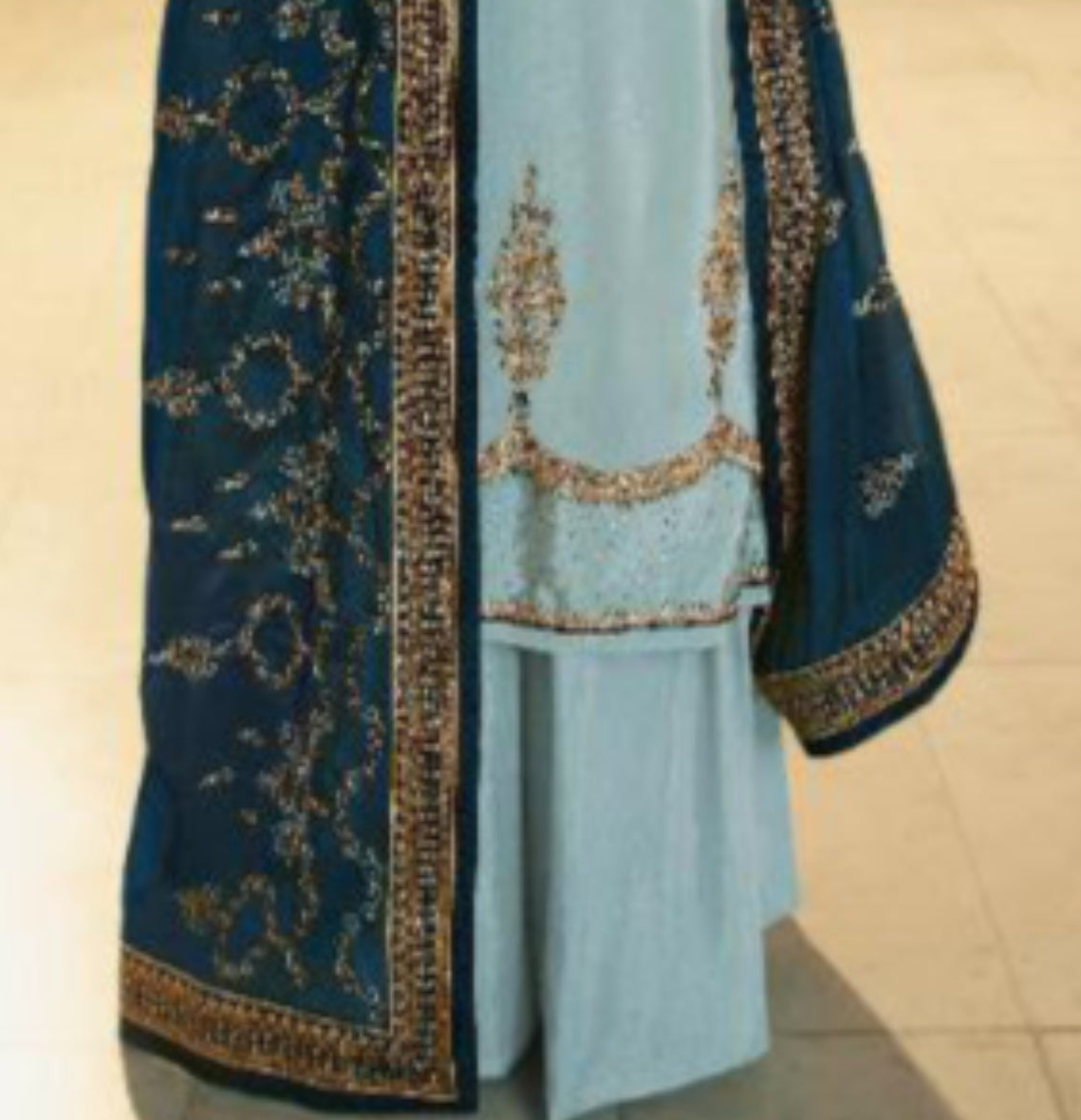 sky blue salwar kameez suit