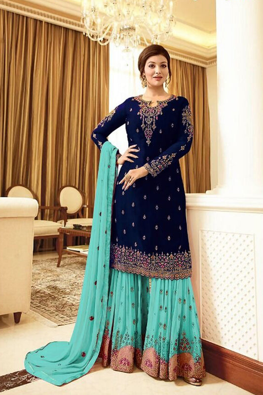 Elegant plus size sharara suits styled for evening occasions