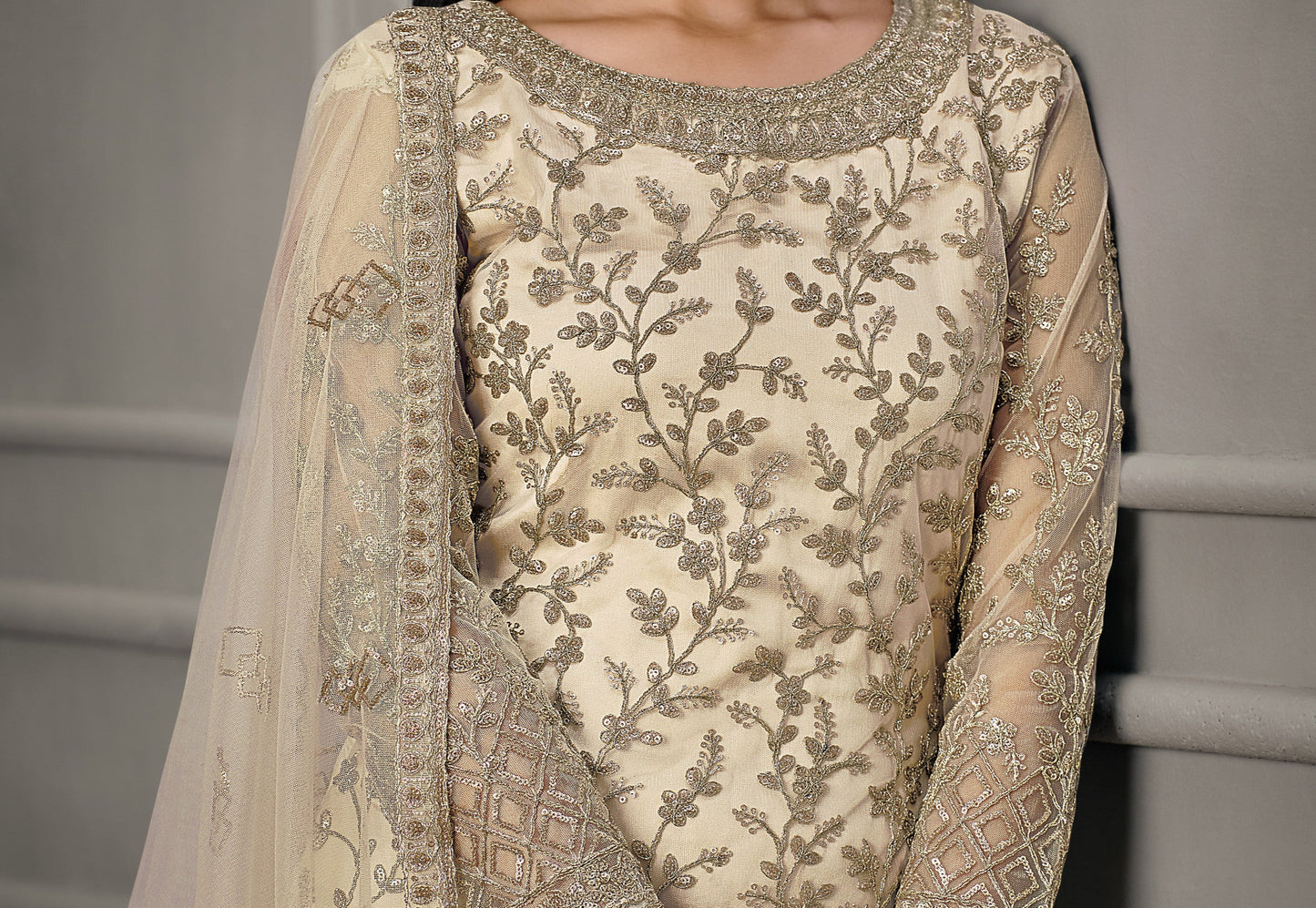 White net party wear salwar kameez for women