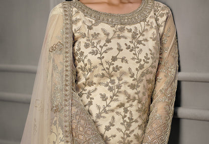 White net party wear salwar kameez for women