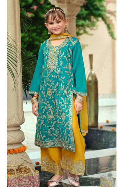 Kids Beautiful Designer Wedding Function Kids Palazzo Suit 