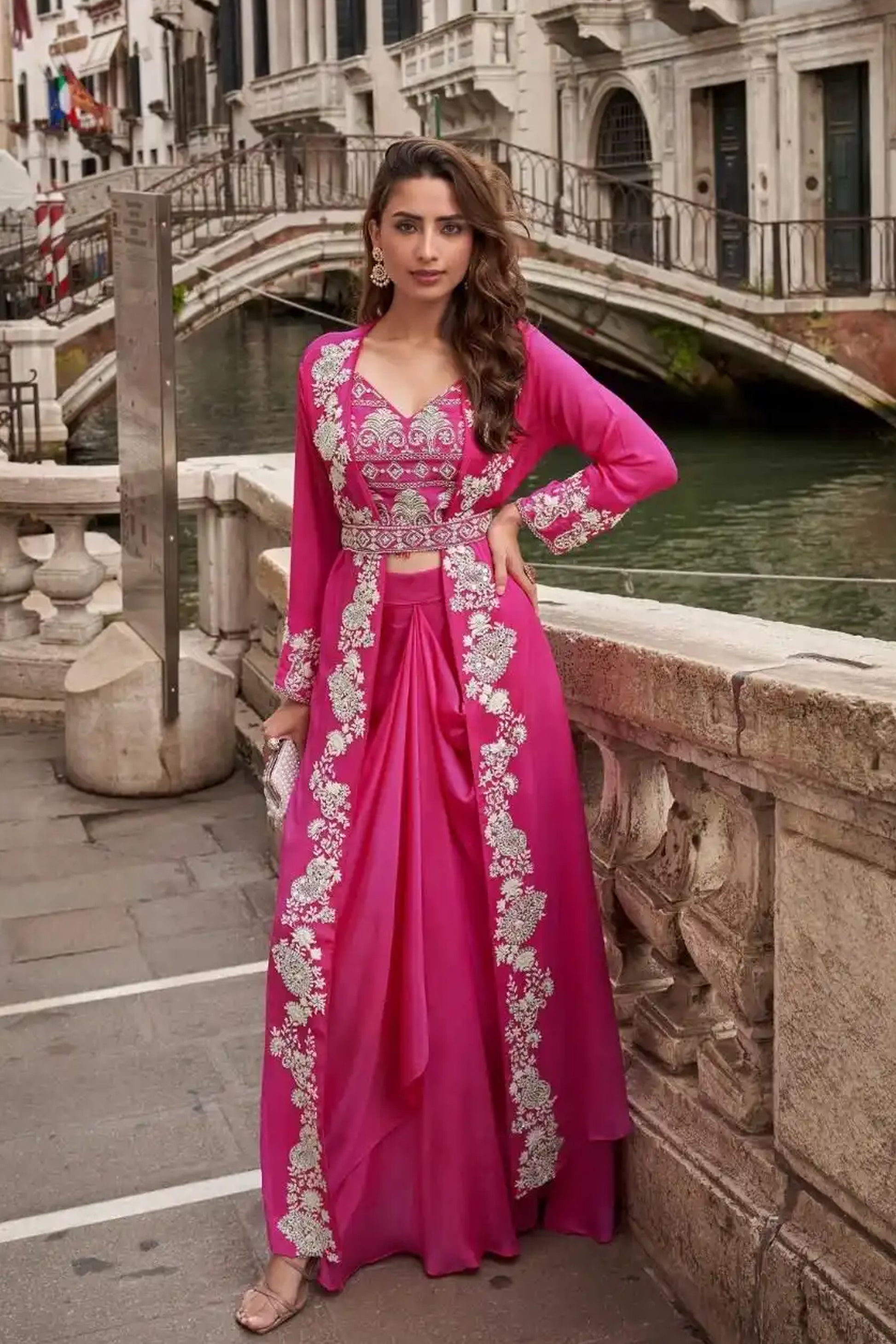 Women's Stitched Designer Wedding Palazzo Suit 
