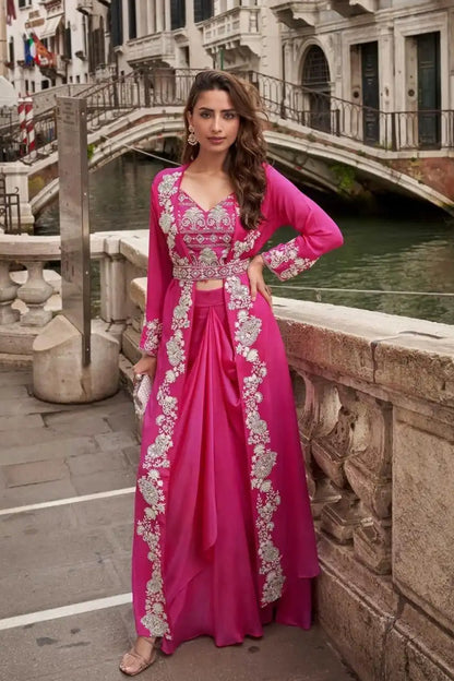 Women's Stitched Designer Wedding Palazzo Suit 