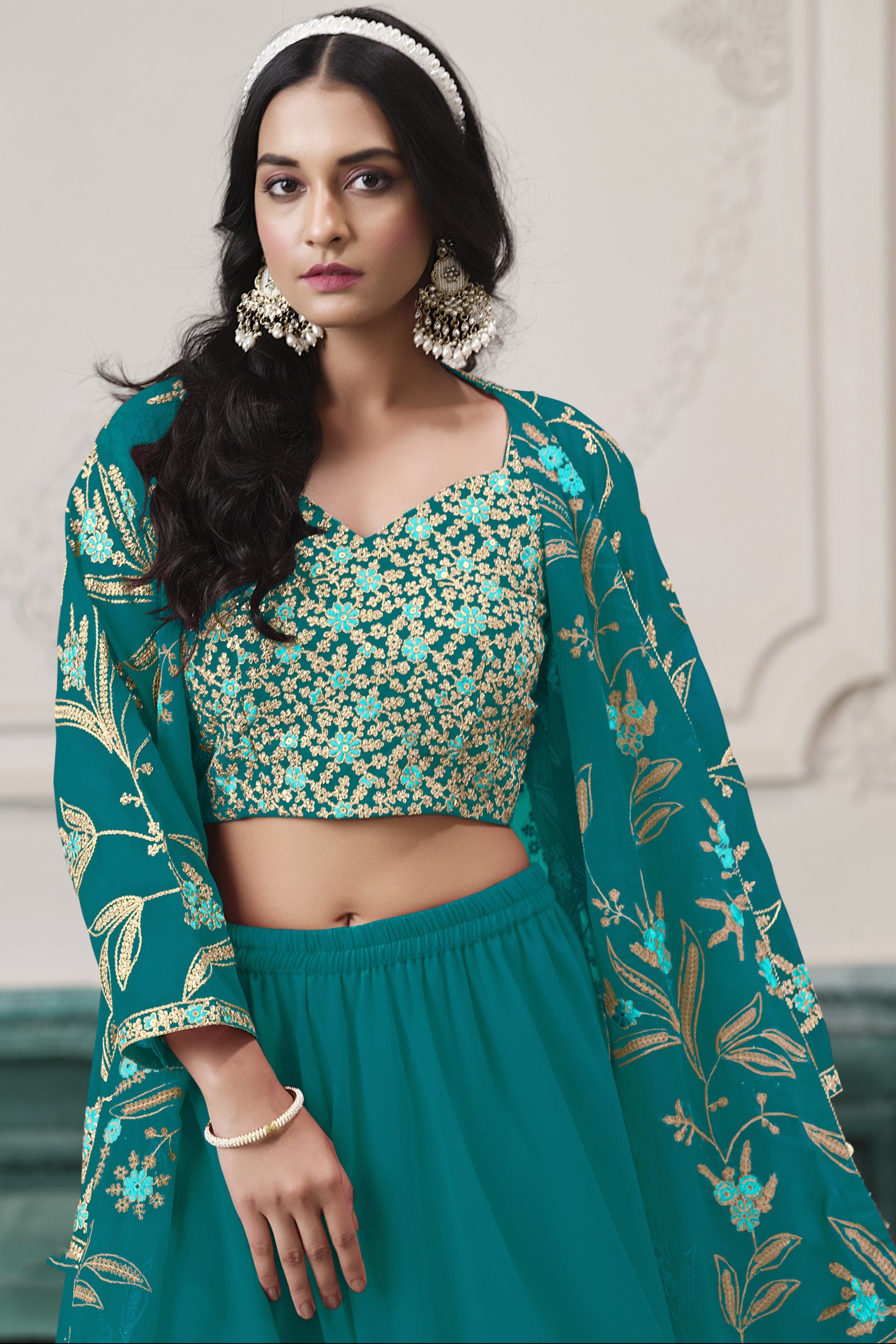 Indian Designer Wedding Function Palazzo Suit For Occasion