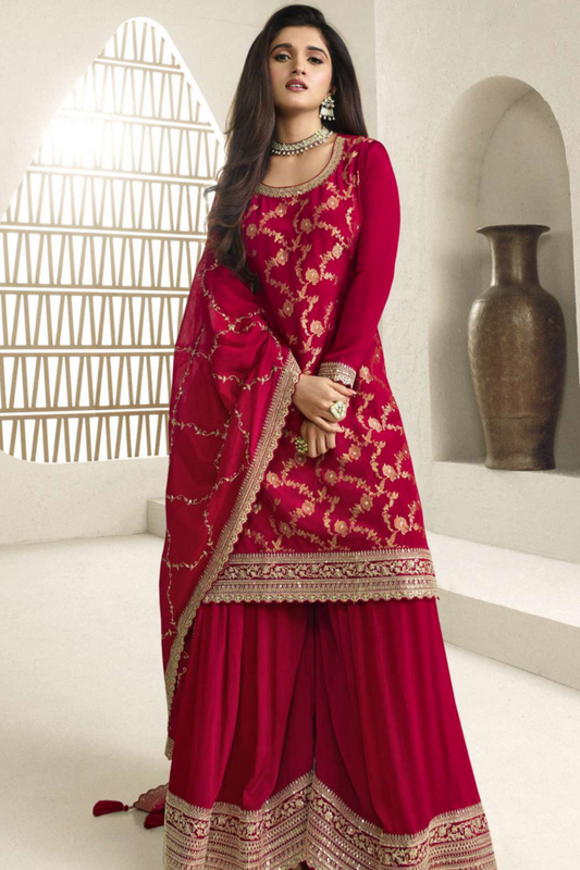 Red Salwar Kameez Stitched Salwar Kameez Suit