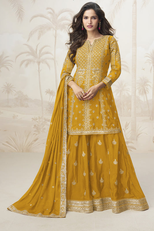 Indian Ethnic Designer Sequence & Embroidered Palazzo Suit 